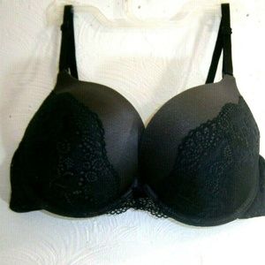 DKNY Women's Bra Black Brown Push Up Dem 34C
